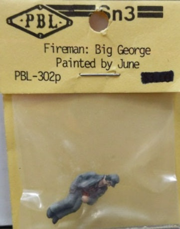 PBL 302p S/Sn3 Fireman Big George Painted By June Diecast Figure