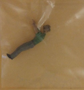 PBL 304a S/Sn3 Hanging Brakeman "JP" Bendable Cast Painted By June