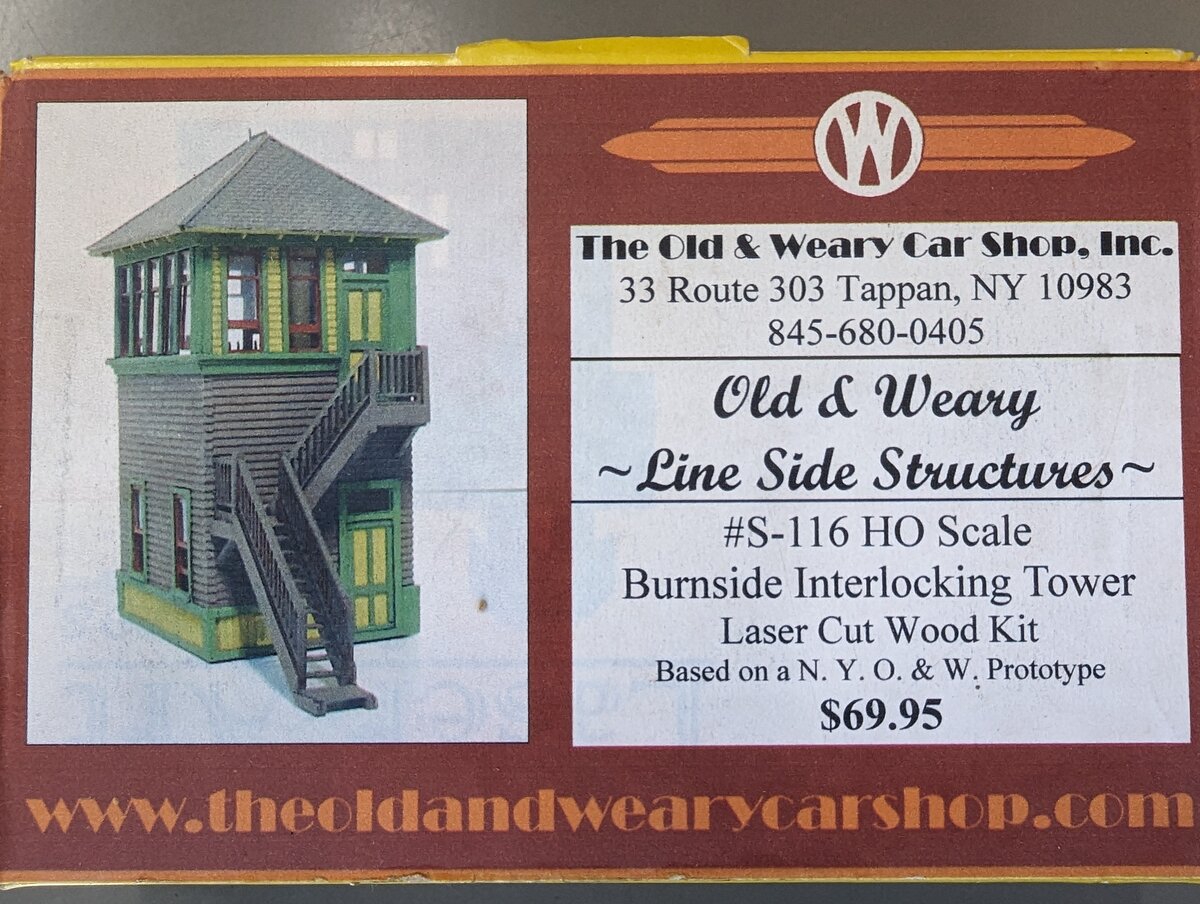 Branchline Trains S-116 HO Burnside Interlocking Tower Laser Cut Wood Model Kit