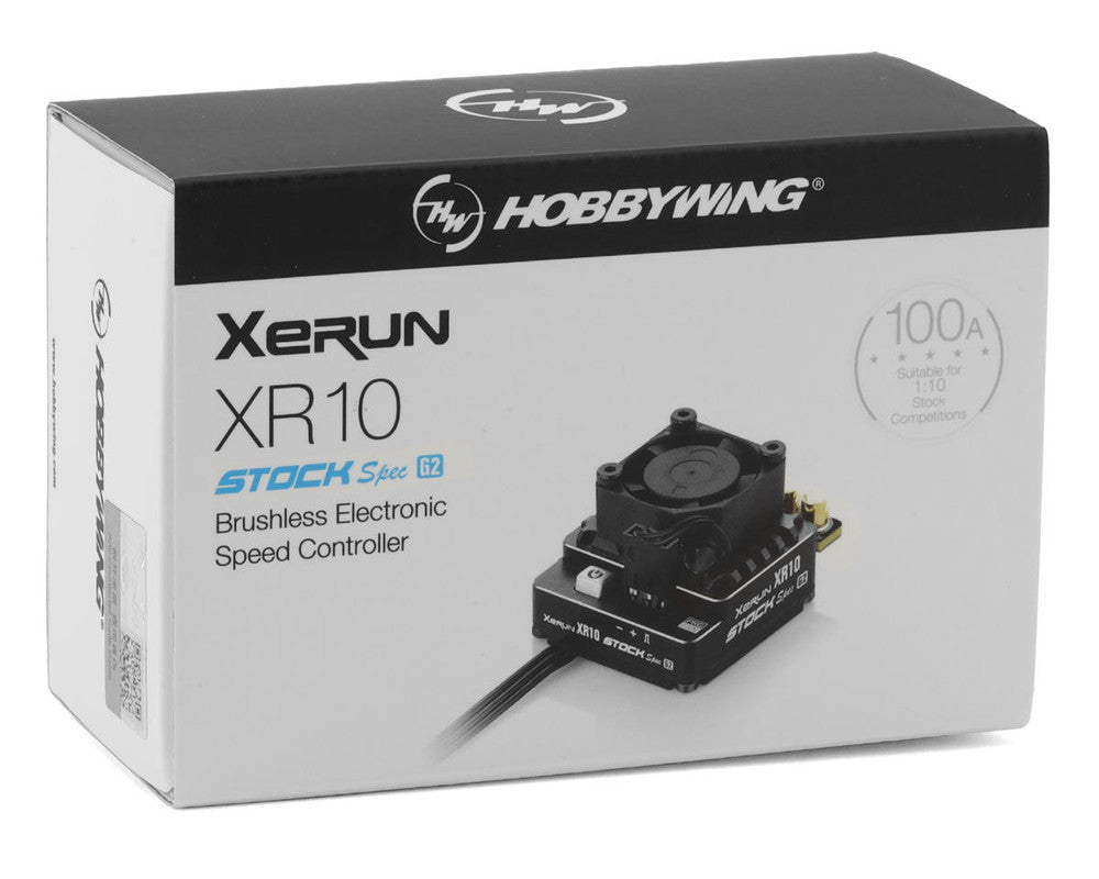 HobbyWing 30112402 Xerun XR10 Stock Spec G2 1:10 Sensored Brushless ESC