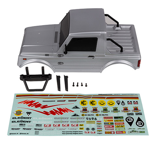 Team Associated 41143 Enduro12 Silver Bushido Body Set