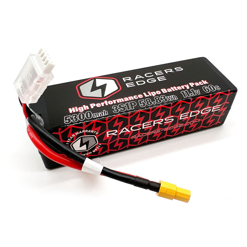 Racers Edge LP53003S60XT60 5300mAh 3S 11.1V 60C Hard Case Lipo Battery