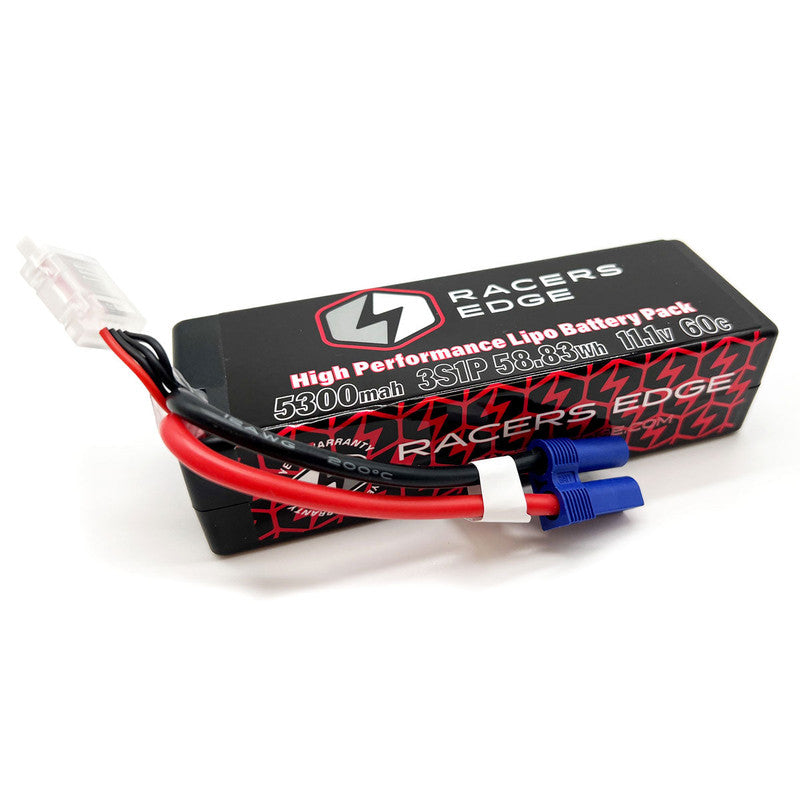 Racers Edge LP53003S60EC5 5300mAh 3S 11.1V 60C Hard Case Lipo Battery