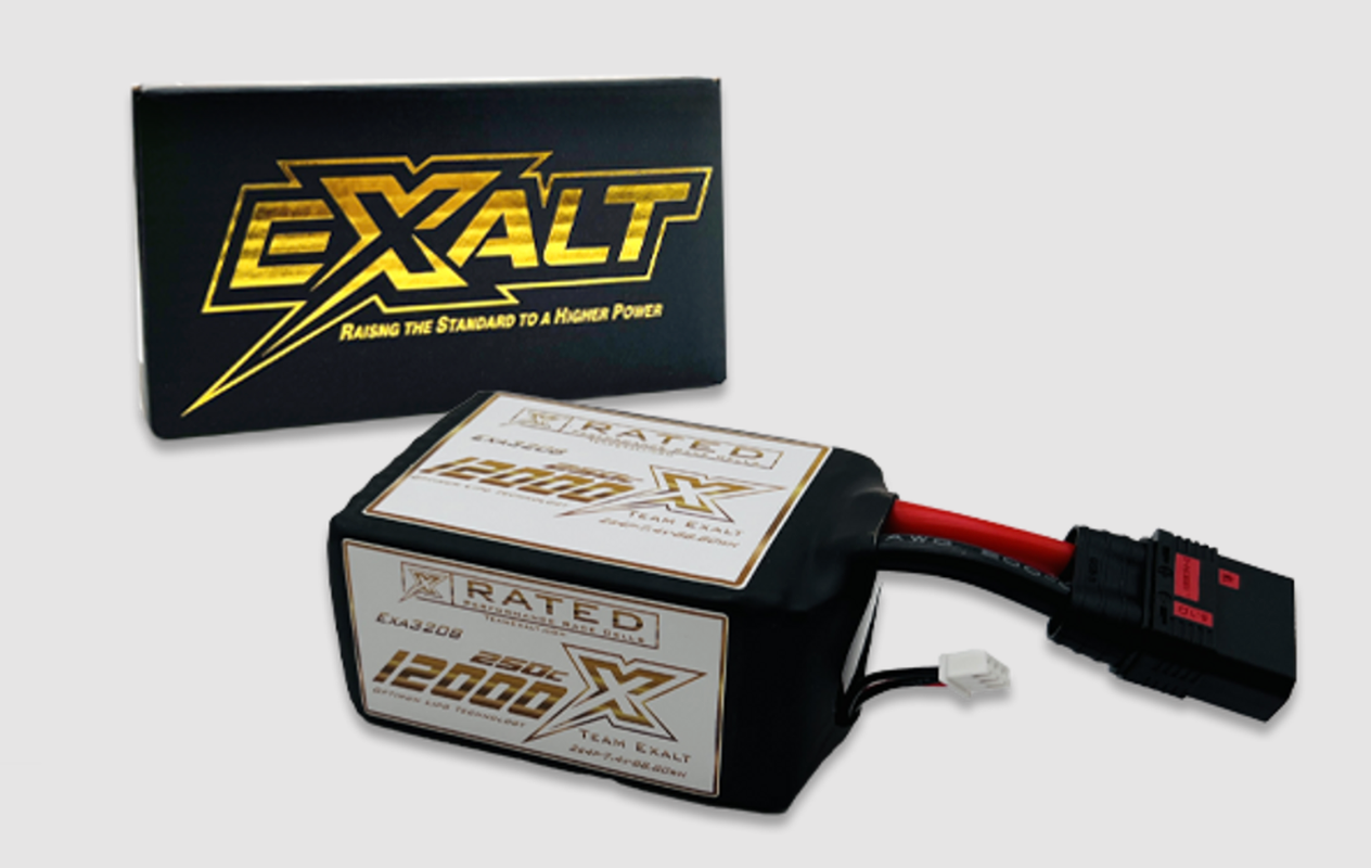 Exalt 3208 X-Rated 2S 250C Drag Race Lipo Battery with QS8 Connector