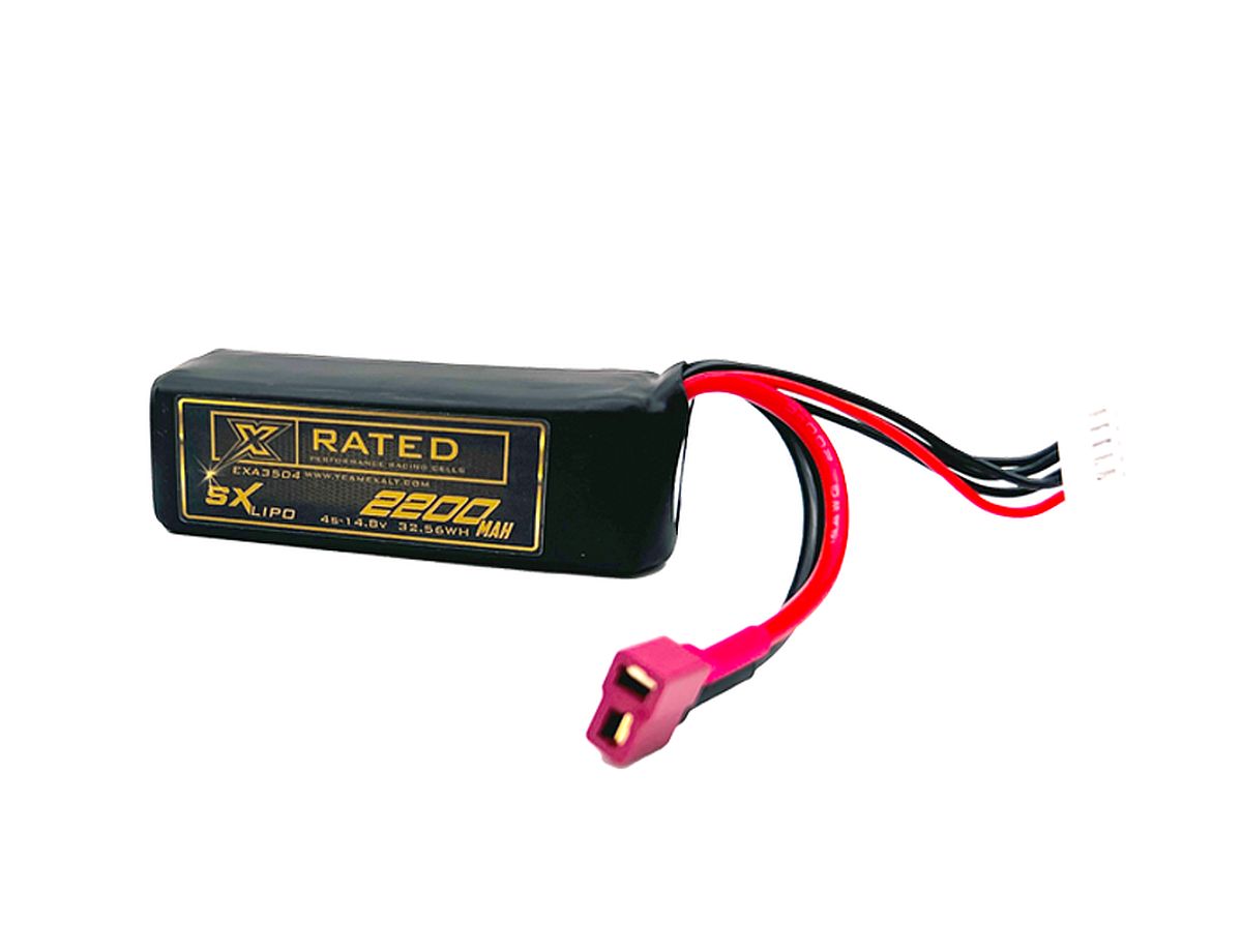 Exalt 3504 2200mAh 14.8V 4S X-Rated Starter Box Battery with T-Style Connector