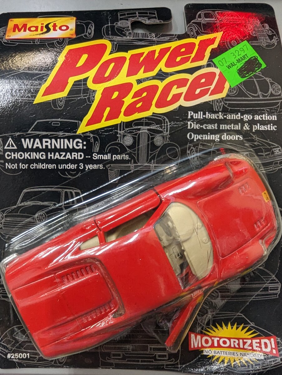 Maisto 25001 1:43 Power Racer Motorized Red Chevrolet Corvette w/Opening Doors