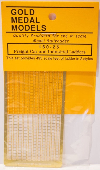 Gold Medal Models 160-25 N Scale Freight Car & Industrial Ladders in 2-Styles