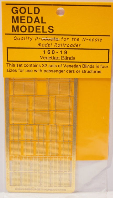 Gold Medal Models 460-19 S Venetian Blinds Structures & Passenger Car(Set of 32)