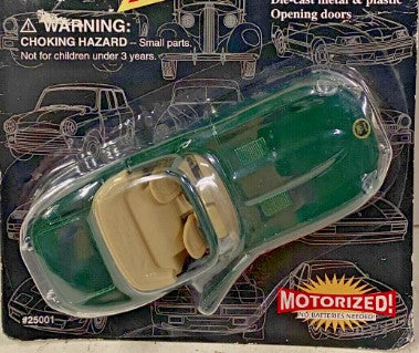 Maisto 25001 1:43 Die-Cast Power Racer Motorized Dark Green Convertible Jaguar