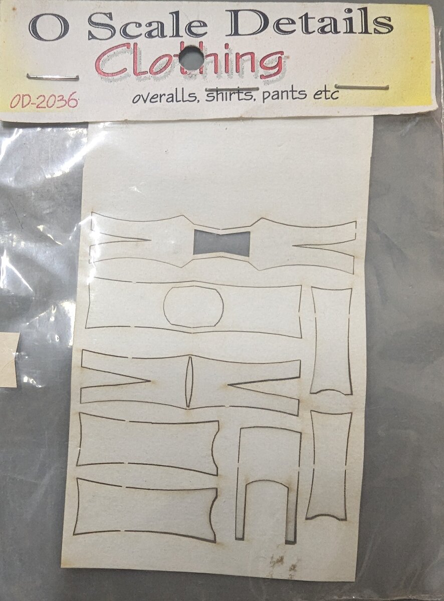 Model Tech Studios OD-2036 O Scale Clothing: Overalls, Shirts, Pants, Etc.