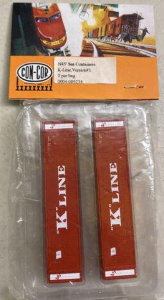 Con-Cor 0004-005234 K-Line Version #1 45'' Sea Container (Pack of 2)