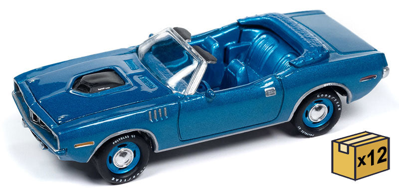 Johnny Lightning JLSP375-CASE-12 1:64 '71 Plymouth Cuda Convertible (Pack of 12)