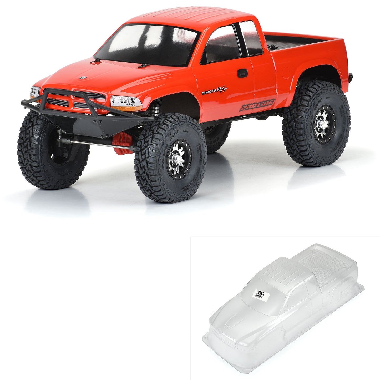 Pro-Line Racing 362000 1:10 12.3" Wheelbase Crawlers '97 Dodge Dakota Clear Body