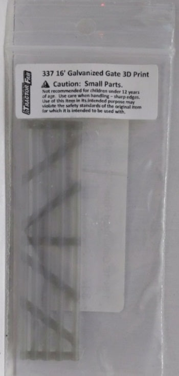 TractorFab 337 S Scale 1/64 Gray 16'' Galvanized Gate 3D Plastic
