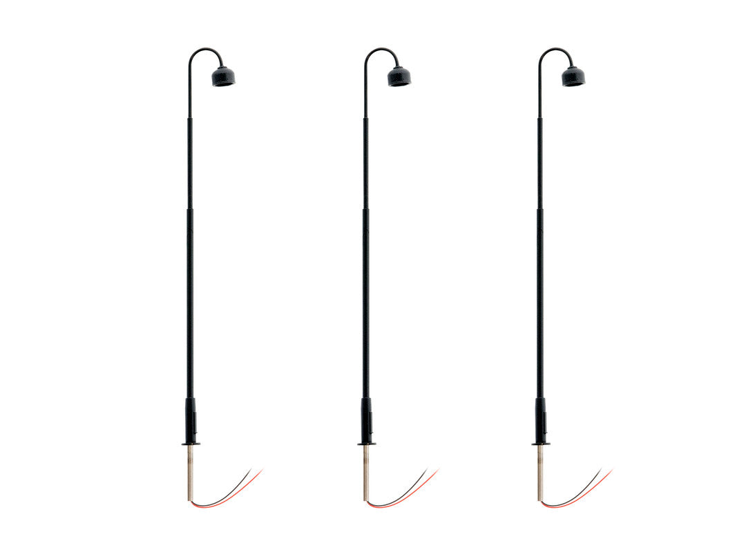 Lionel 2456030 HO Black Single Arm Lamp (Pack of 3)