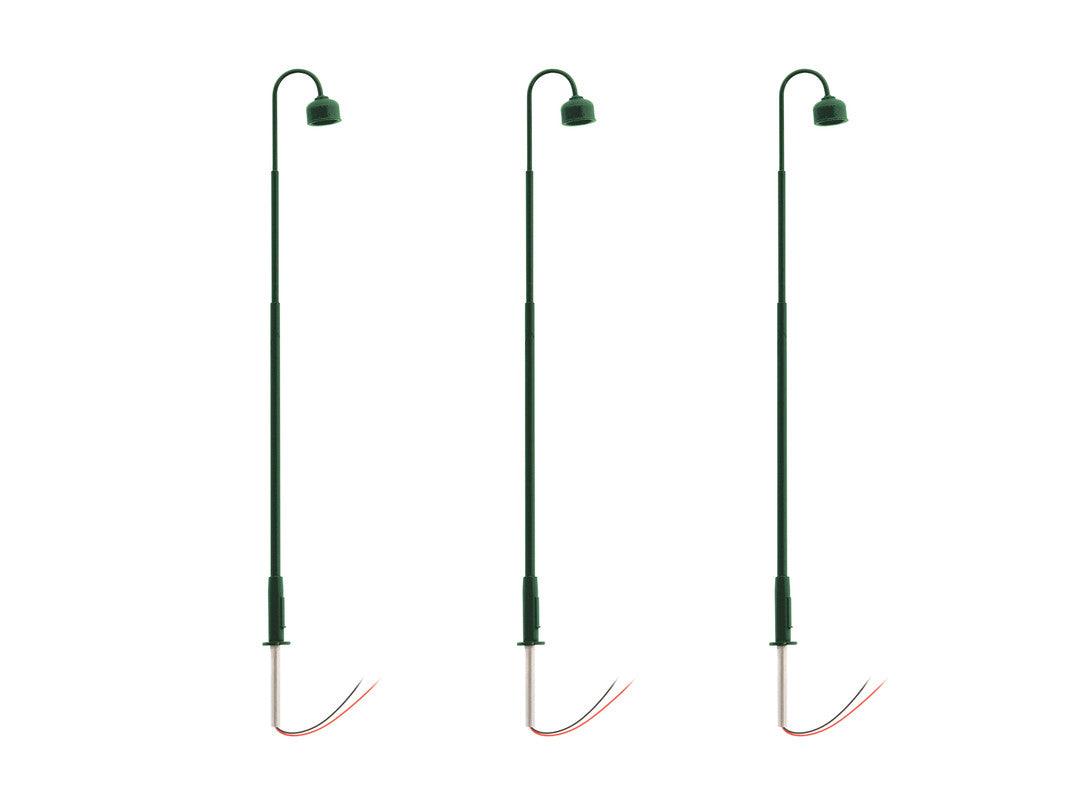 Lionel 2456040 HO Green Single Arm Lamp (Pack of 3)
