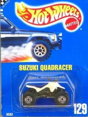 Hot Wheels 9582 1:64 White Speed Points Suzuki Quadracer # 129 Diecast & Plastic