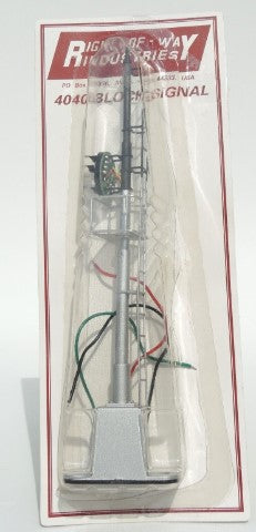 Right O' Way 4040 O Scale Block Signal w/Wiring