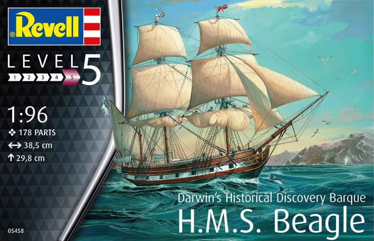 Revell of Germany 05458 1:96 H.M.S. Beagle Sailing Ship Plastic Model Kit