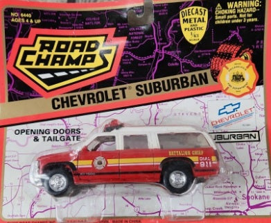 Road Champs 6440 1:43 Battalion Chief Chevrolet Suburban Openning Doors&Tailgate
