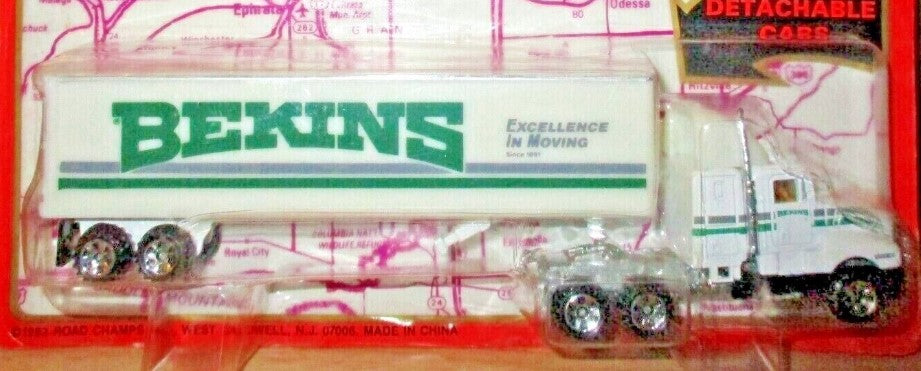Road Champs 7372 1:64 Die-Cast Bekins "Excellence in Moving" Tractor Trailer