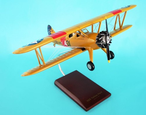 Daron Worldwide Trading C4524 1:24 Diecast PT-17 N2S Yellow Peril Stearman