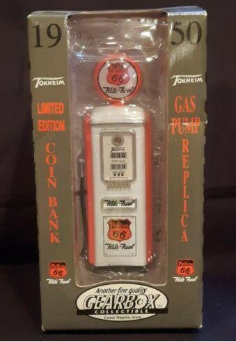 Gearbox 66012 1950 Tokheim Phillips 66 Flite Fuel Gas Pump Replica Coin Bank