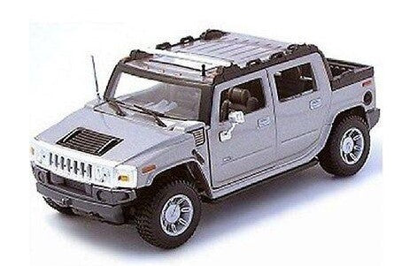 Maisto 31233 1:27 Die-Cast Metal Special Edition Silver 2001 Hummer H2 SUT