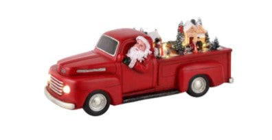 Mr. Christmas 22841 14" Animated Red Truck w/Santa & Toys