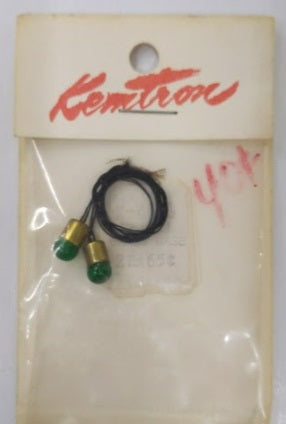 Kemtron X-404G Green Bulb in Brass Case 12 Volt (Pack of 2)