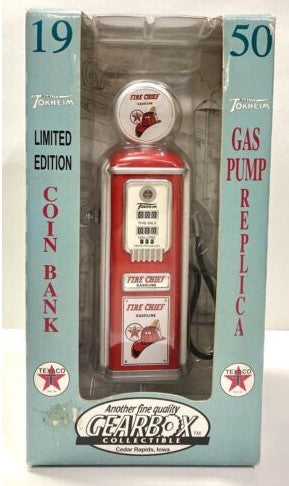 Gearbox 66001 1950 Tokheim Fire Chief Gasoline Gas Pump Replica Coin Bank