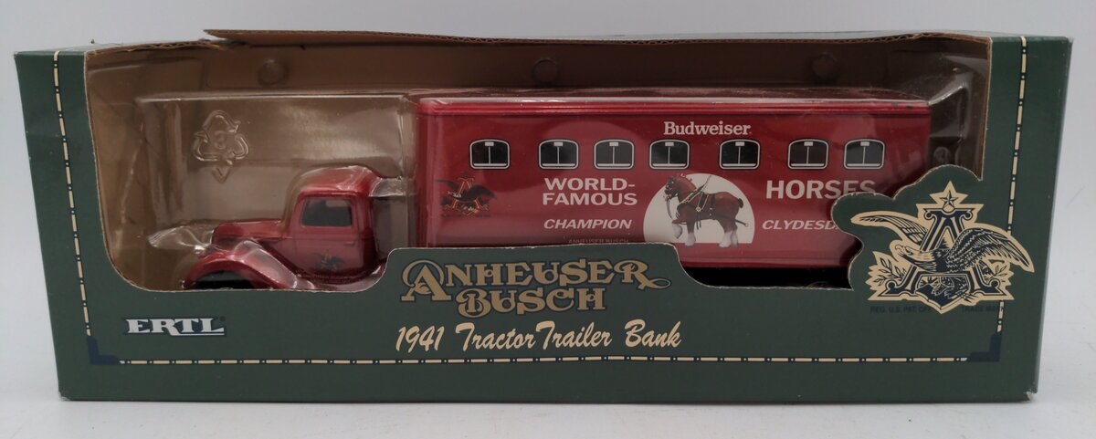 Ertl 9553-1HEA 1:43 Diecast Anheuser Busch 1941 Tractor Trailer Coin Bank