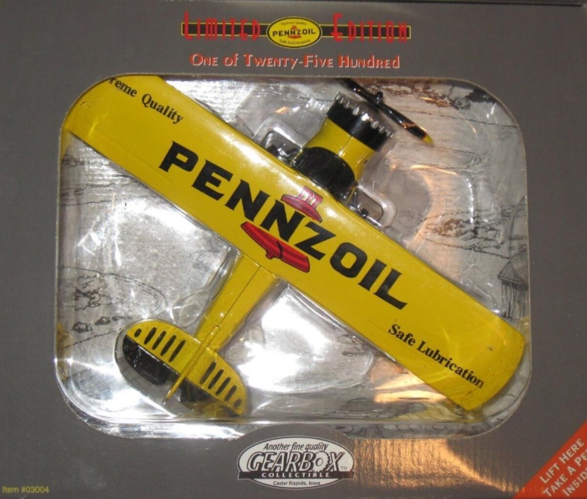 Gearbox 03004 Pennzoil Bank Plane Gearbox Stinson Detroiter Limited Edition