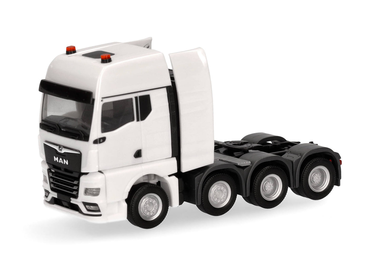 Herpa 316958 HO Assembled White MAN TGX GX Heavy-Duty 4-Axles Tractor