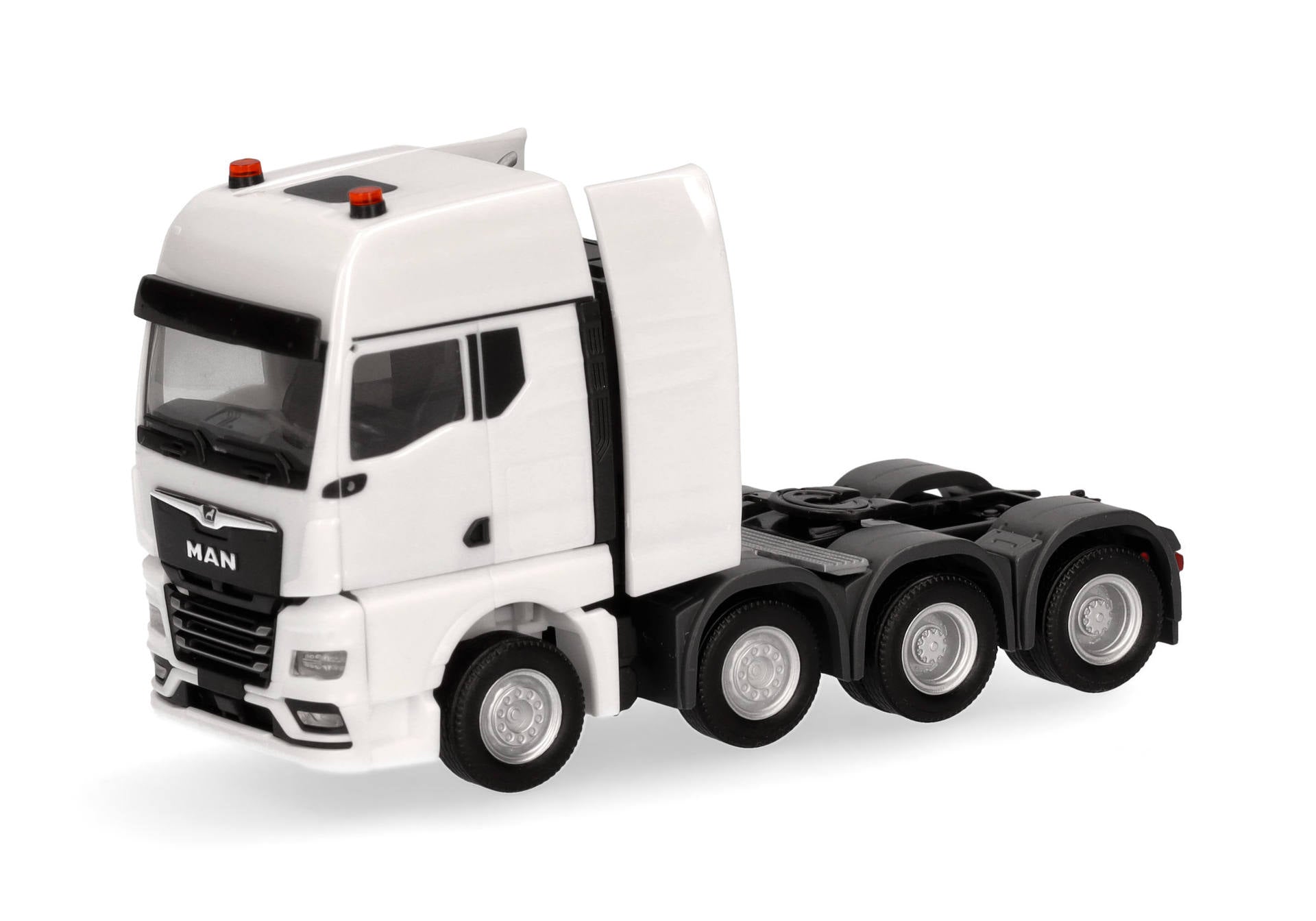 Herpa 316958 HO Assembled White MAN TGX GX Heavy-Duty 4-Axles Tractor