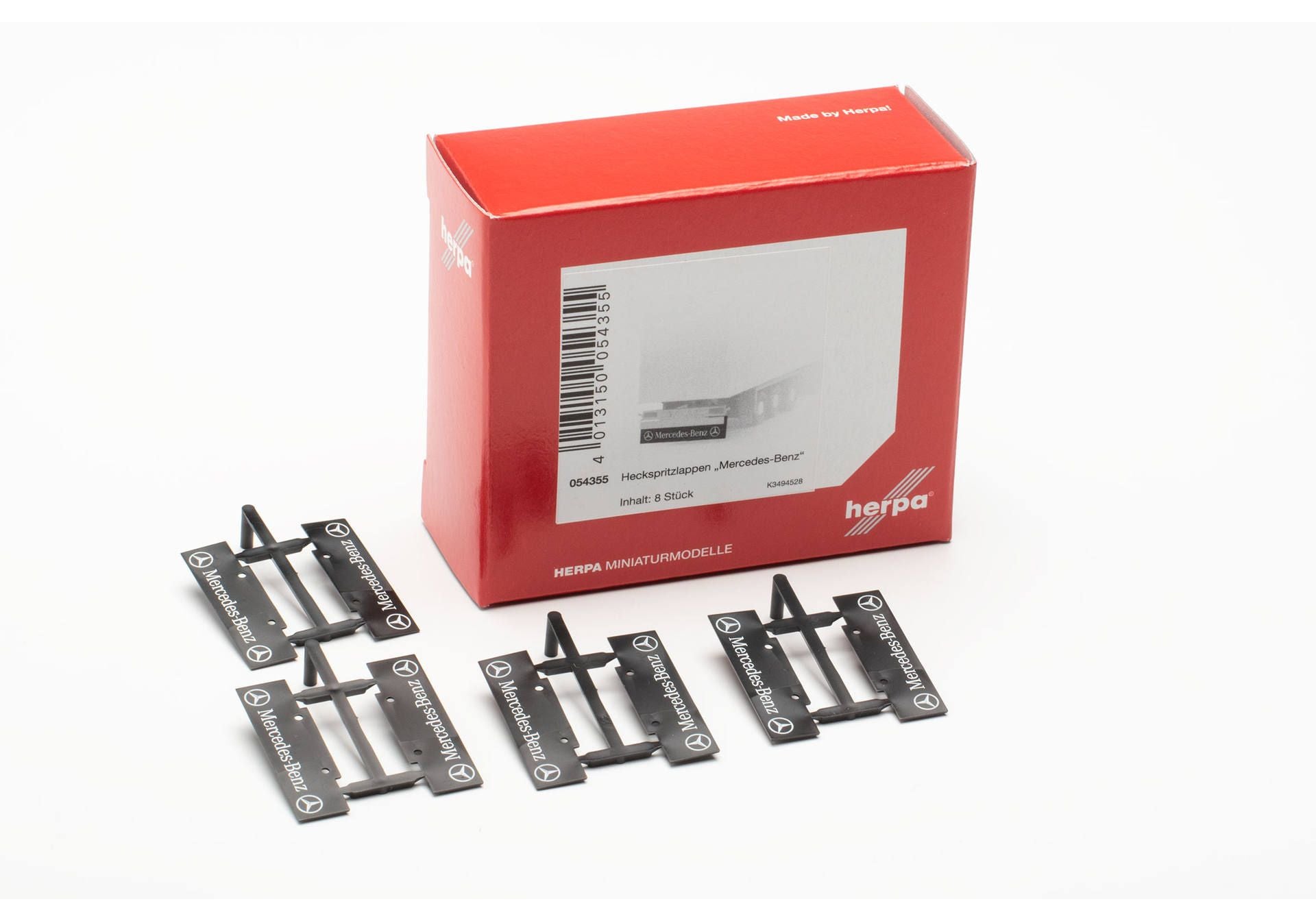 Herpa 054355 HO Trucks and Trailers MB Rear Splash Flap (Pack of 8)