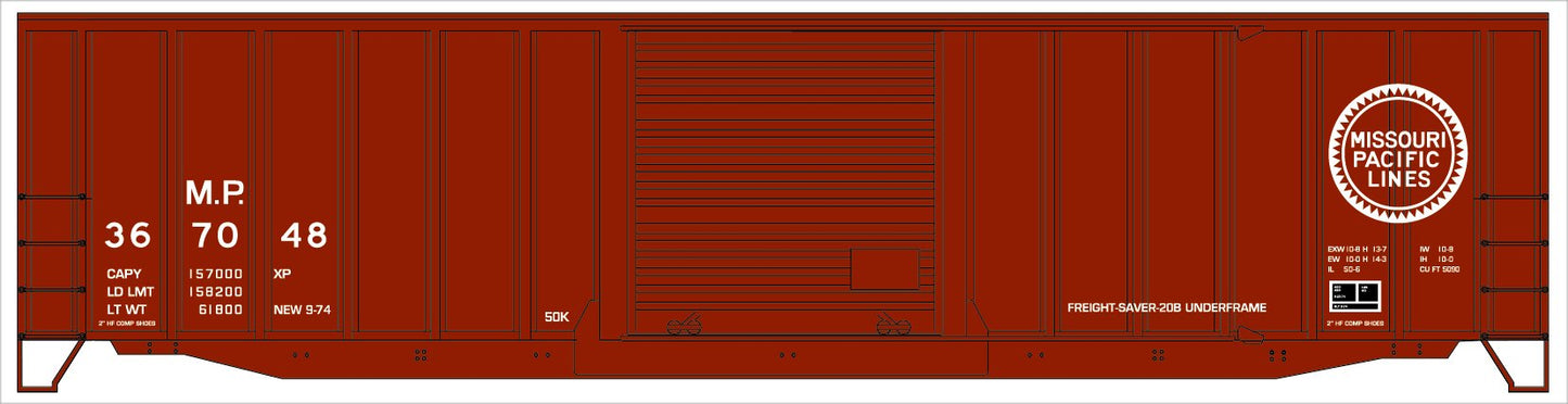 Accurail 5666 HO Missouri Pacific 50' Exterior Post Steel Boxcar Kit