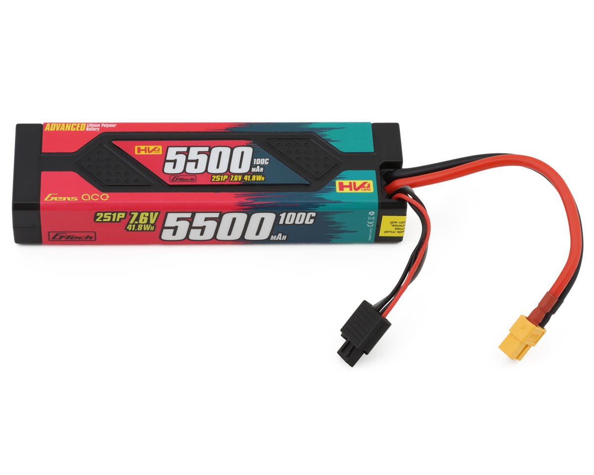 Gens Ace 55002S10X6 G-Tech Advanced Smart 2S 100C LiHV Battery 100C with XT60
