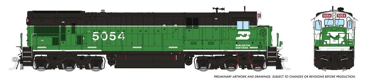 Rapido Trains 042602 HO BN C36-7 Diesel Locomotive DC/DCC/Sound #5054