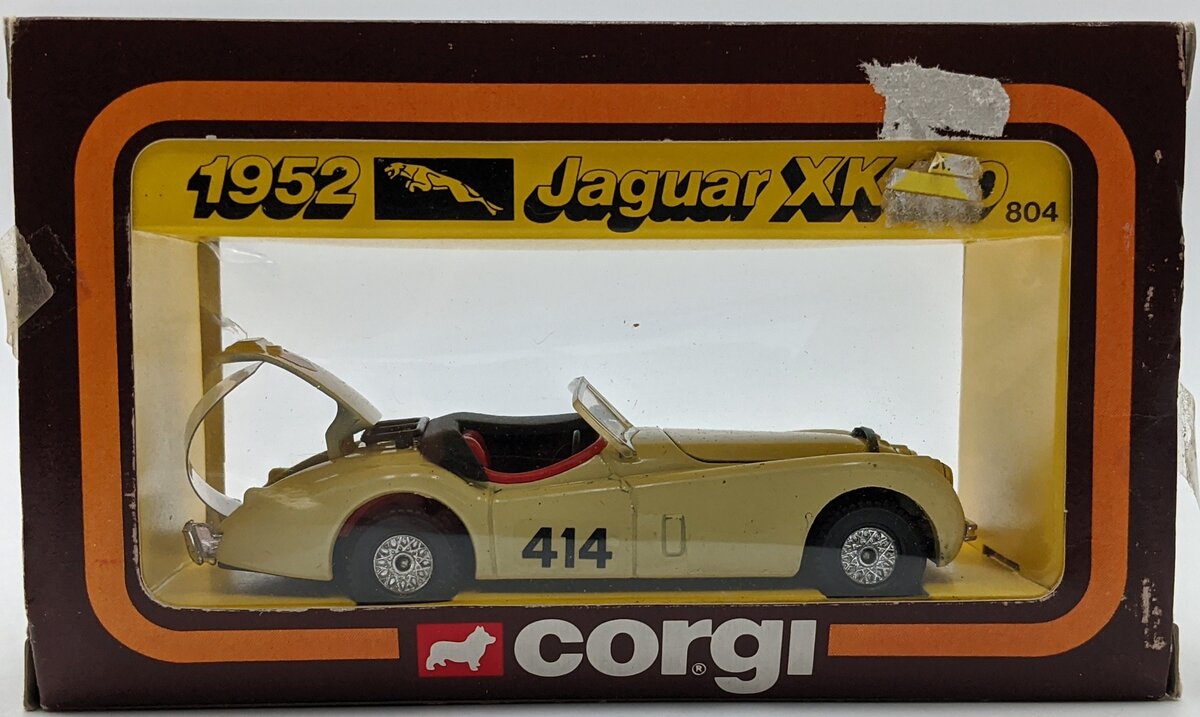 Corgi 804 1:36 Die-Cast 50's Classics Cream 1952 Jaguar XK120 Convertible#414