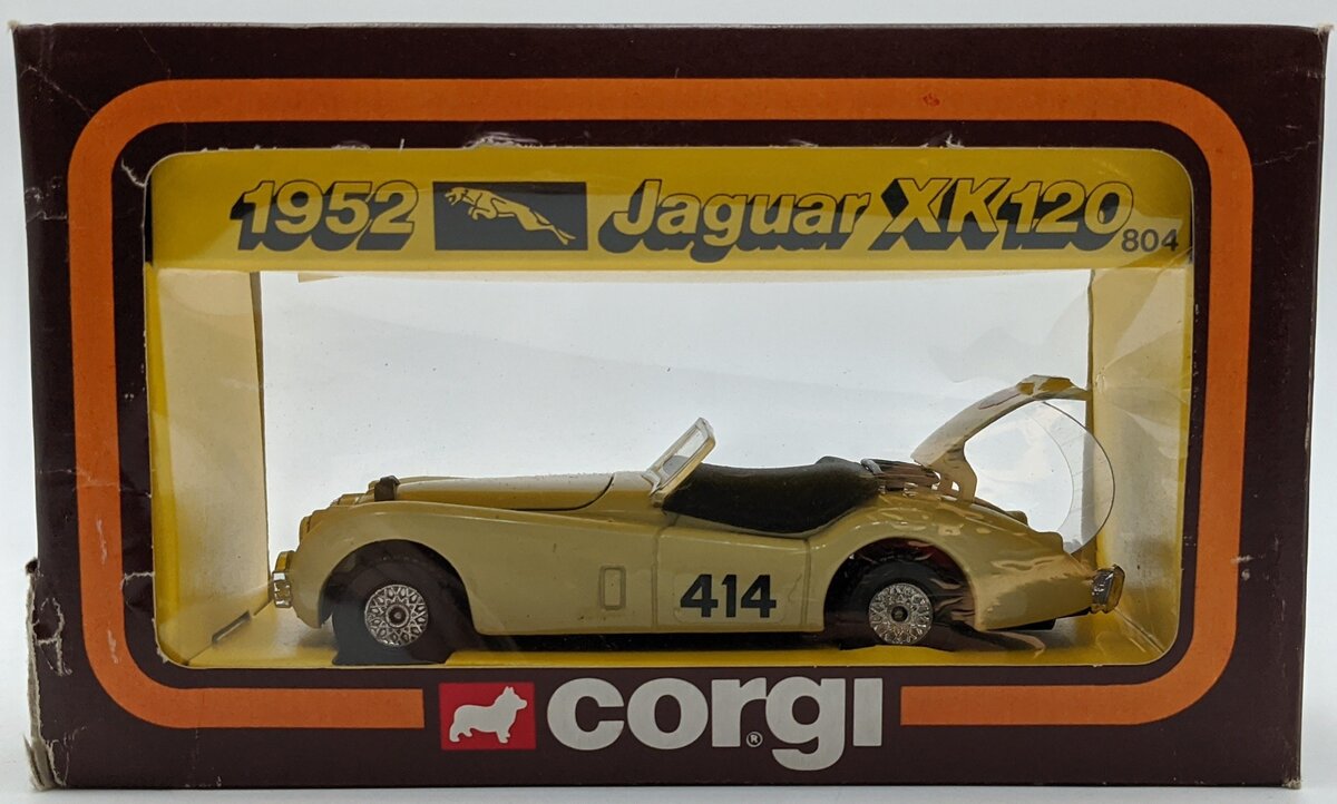 Corgi 804 1:36 Die-Cast 50's Classics Cream 1952 Jaguar XK120 Convertible#414