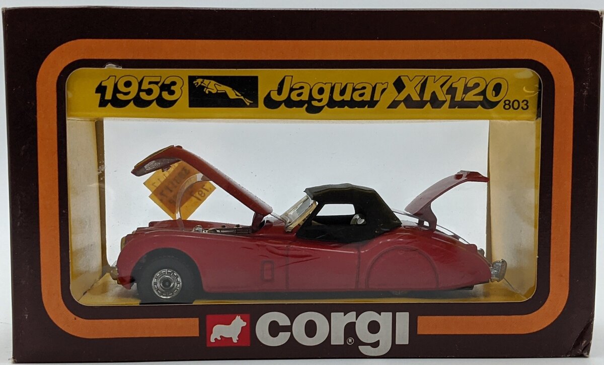 Corgi 803 1:36 Die Cast 50's Classics 1953 Red/Black Jaguar XK120