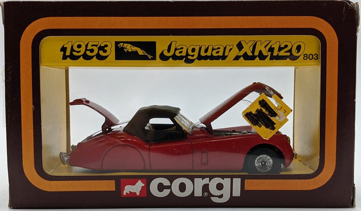 Corgi 803 1:36 Die Cast 50's Classics 1953 Red/Black Jaguar XK120