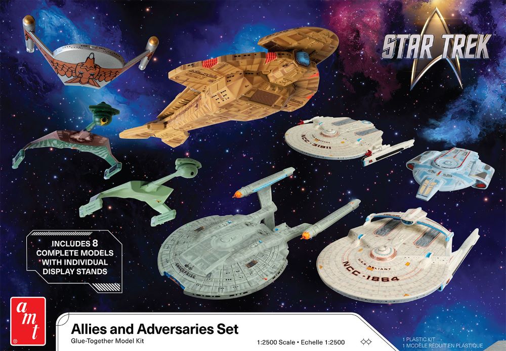 AMT 1443 1:2500 Star Trek Adversaries & Allies Ship Set Plastic Model Kit