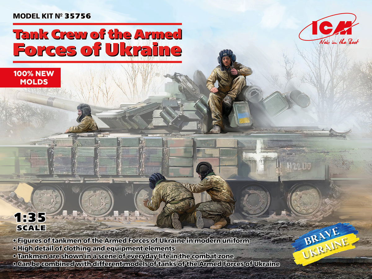 ICM 35756 1:35 Tank Crew of the Armed Forces of Ukraine Figure Model Kit