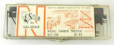 Cal Scale 190-100 N Scale 190-Easy to Assemble Plastic Basic Timber Trestle Kit