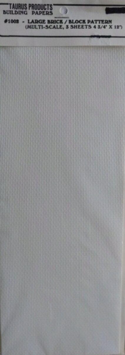 Taurus Products 1002 Multi Scale Large Brick & Block Pattern Sheet 4-3/4" x 12"