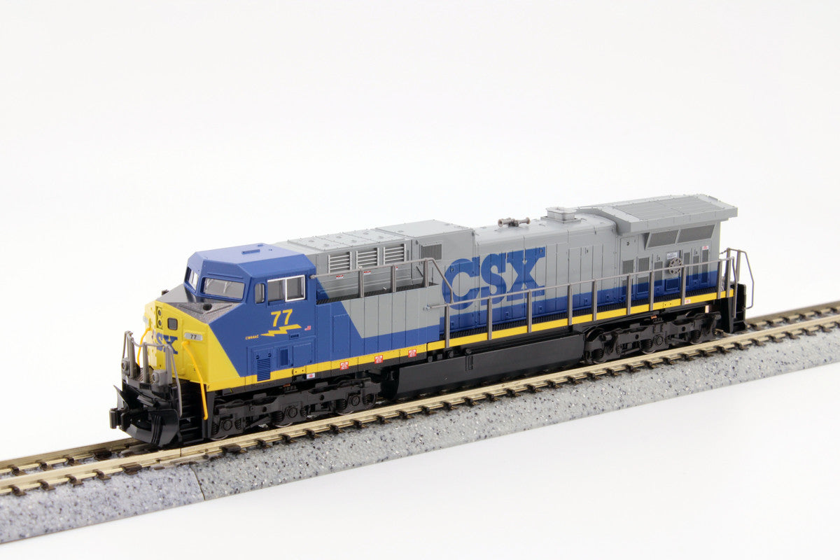 Kato 176-7043-DCC N CSX AC4400CW Diesel Locomotive w/Pre-Installed DCC #77