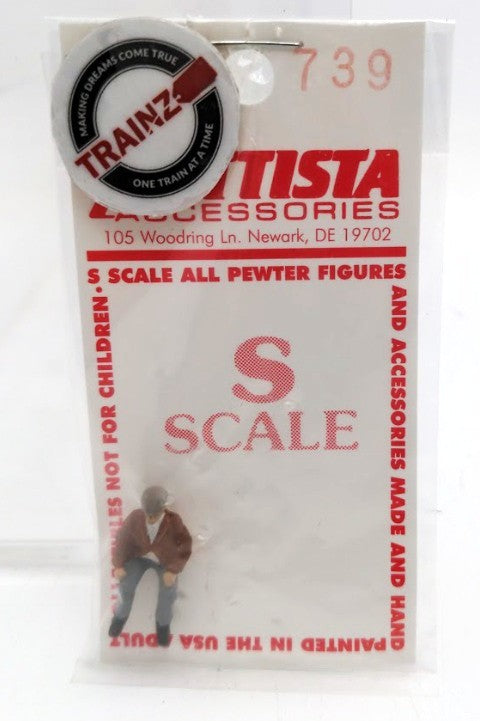 Arttista 739 S Scale Man Sitting Pewter Figure
