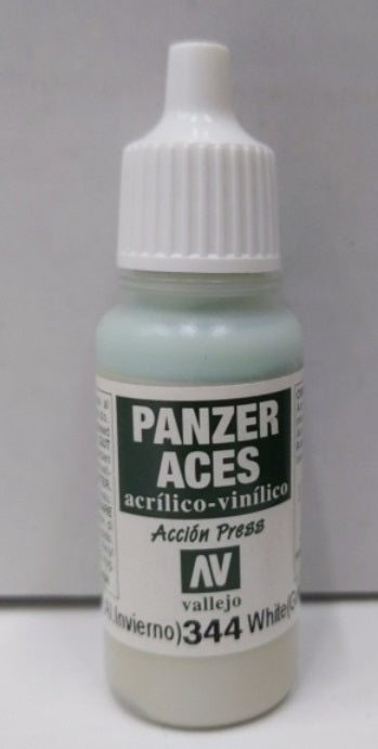 Vallejo Paint 344 Panzer Aces White (Ger. Winter Tkc) Acrylic Paint 17 ml Bottle